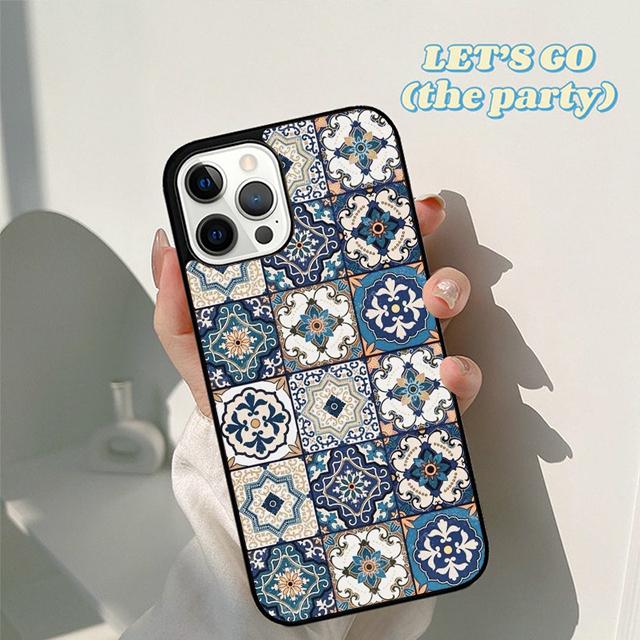 Autumu Moroccan Tiles Pattern soft Phone Case Cover for iPhone 17 Air 16 16e 15 12 11 13 14 Pro Max Apple Plus Coque