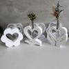 Silicone Resin Molds Charm Heart Small Vases Moulds Home Decors Craft Mold Making Small Vase Perfect for Plant Lovers