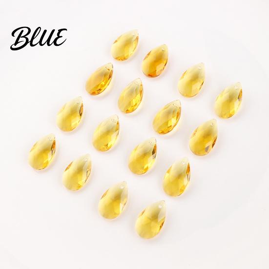 Water Drop Pendant 20Pcs Glass Set 2mm Hole Size Clear