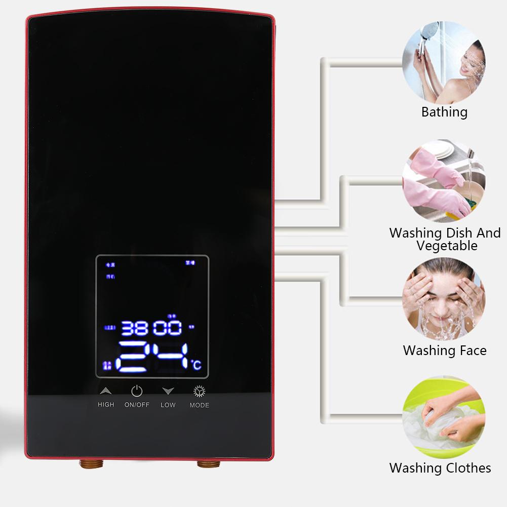 Wall Mounted Voice Control Home Instant Electric Water Heater for Bathroom Bathing 220-240V