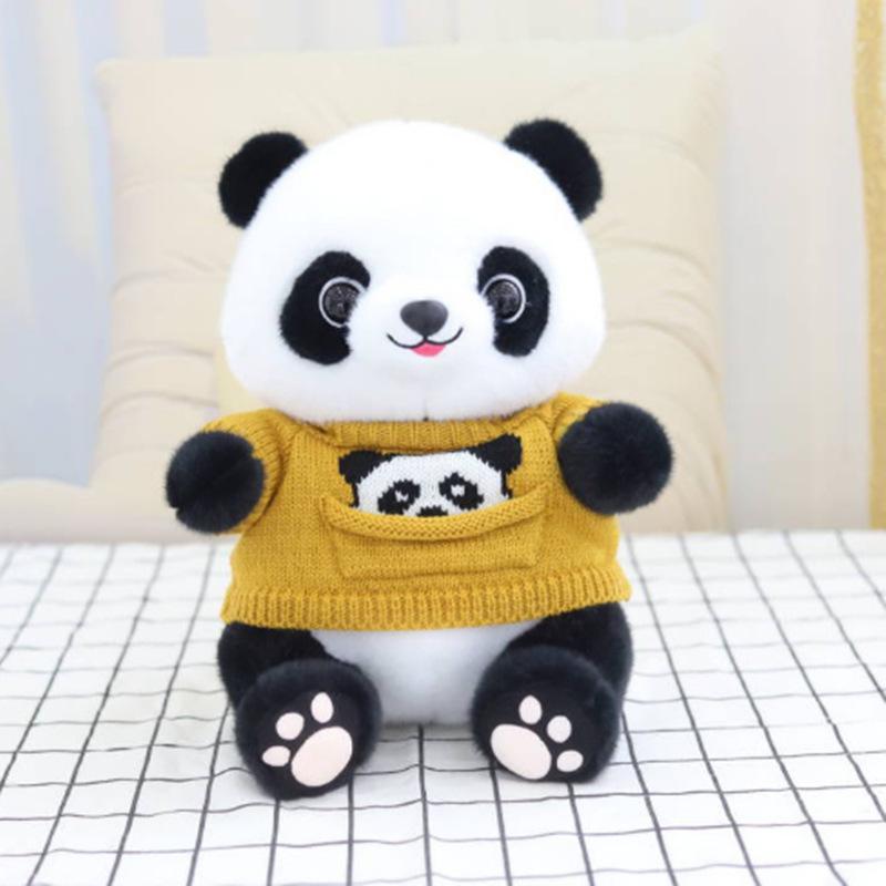 Giant Panda Doll Plush Toy Dressing Doll Zoo Commemorative Gift