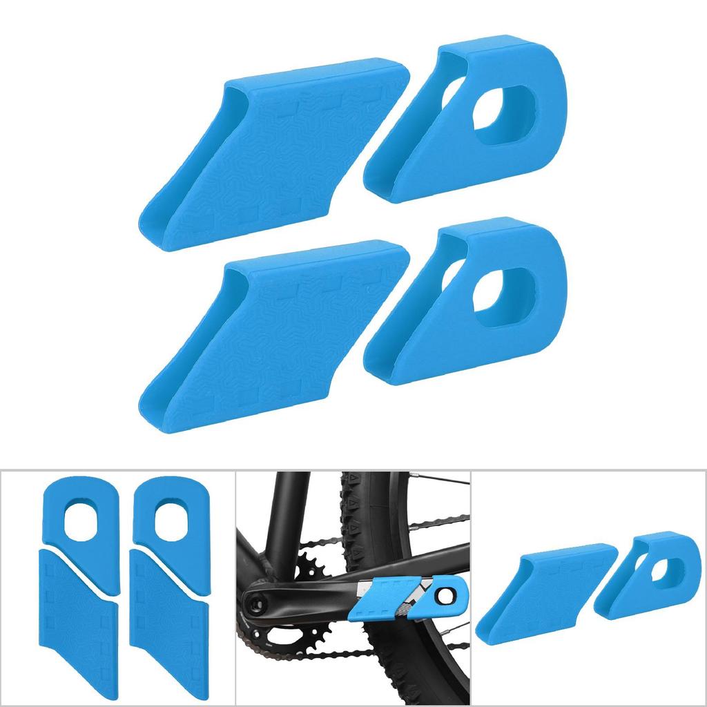 4PCS Silicone Bike Crank Sleeve Arm Boots Protector Accessory (Red)
