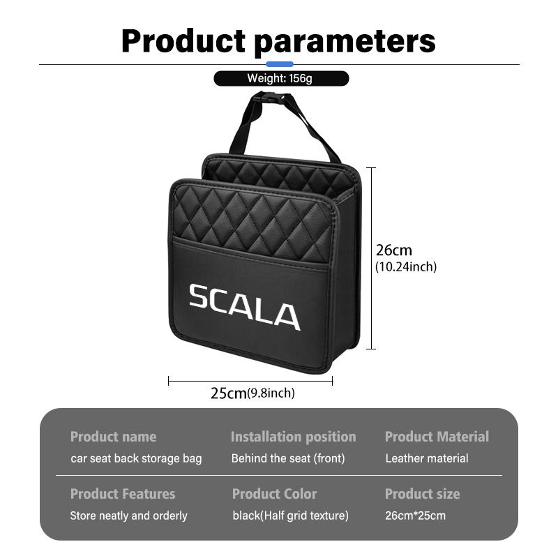 AAABR1 For Skoda Multifunction Car Backseat Storage Bag Tissue Water Cup Holder Auto Organizer Accessories Octavia A5 A7 RS Fabia