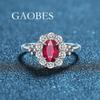 S925 Sterling Silver Women's Ring with Deep Blue, Green, and Red Stones - Simple Korean Style Jewelry