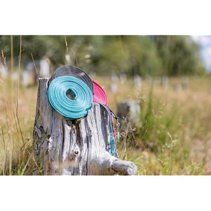 Laisse À Pister - TRIXIE - S–M - 5 M - 15 Mm - Caoutchouc Noir