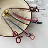 Retro Blues 3D Bow Acetate Hair Clip - High-End Women's Travel Claw Clip