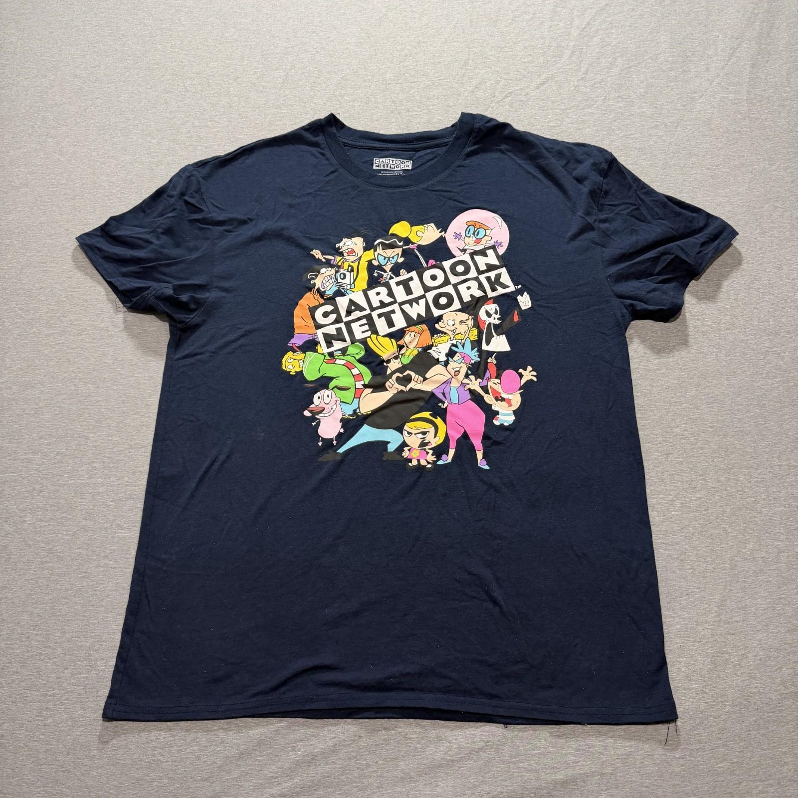 Cartoon Network T Shirt Men s Large Graphic Print Lounge Blue Tee XXL