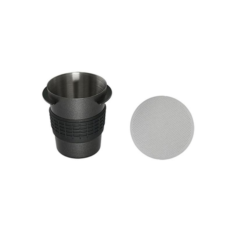 

Coffee Dosing Cup Metal Coffee Dosing Cup Coffee Filter Coffee Powder Transfer Efficient Tool Perfect for Coffee Machine 51mm