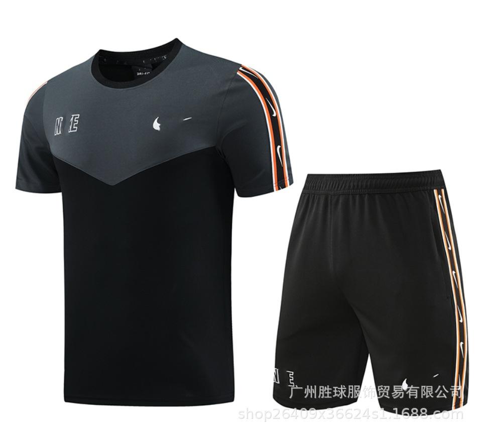 Nk Tuta da Allenamento Pantaloncini a Maniche Corte Casual, Maglia da Calcio, Maglia di Classe, Maglia Sportiva Fitness da Corsa per il Commercio Estero