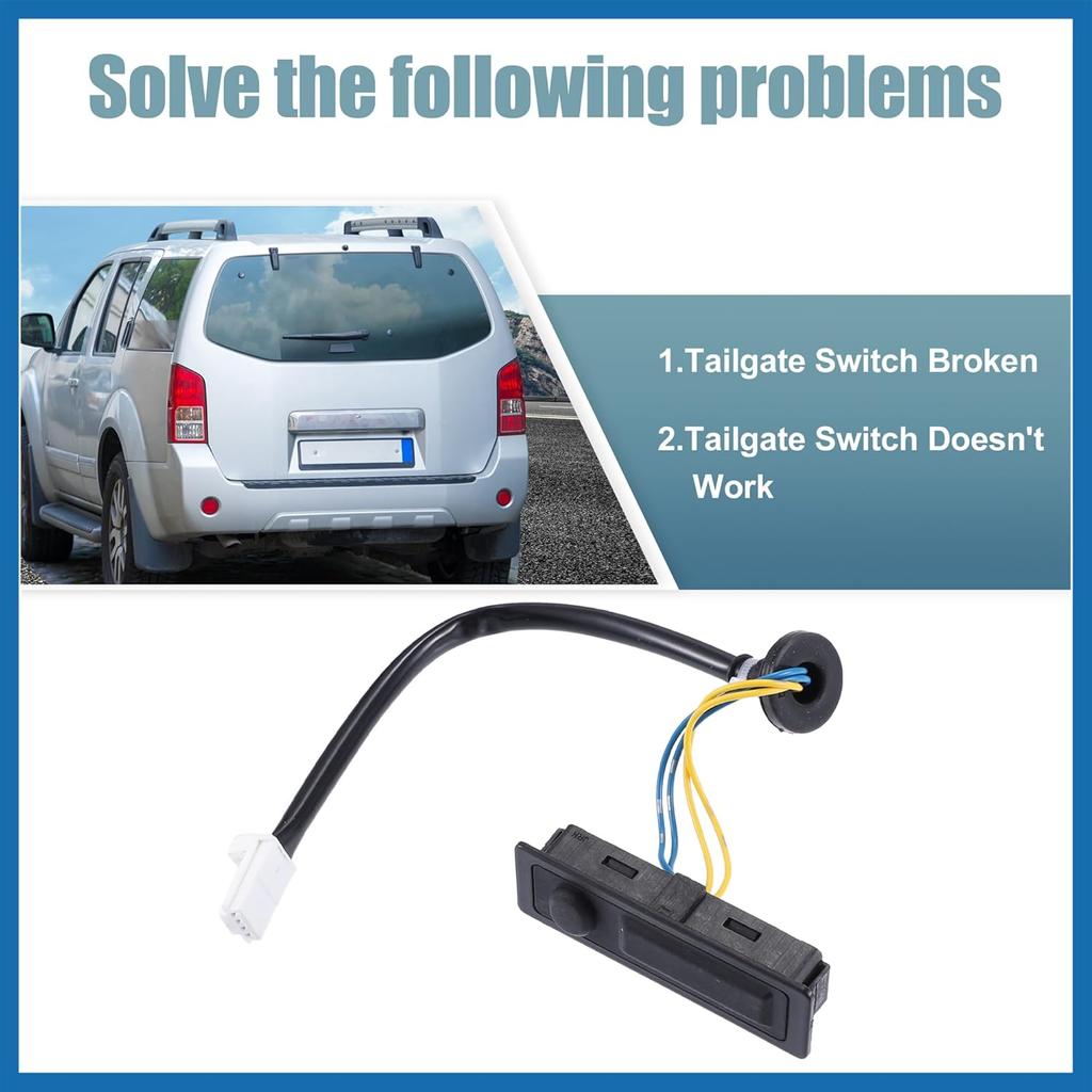 Rear Trunk Lid Release Tailgate Opening Switch Replacement for Nissan Murano 3.5L 2009-2014 for Nissan Quest 3.5 2011-2017 25380-1AA0A Item