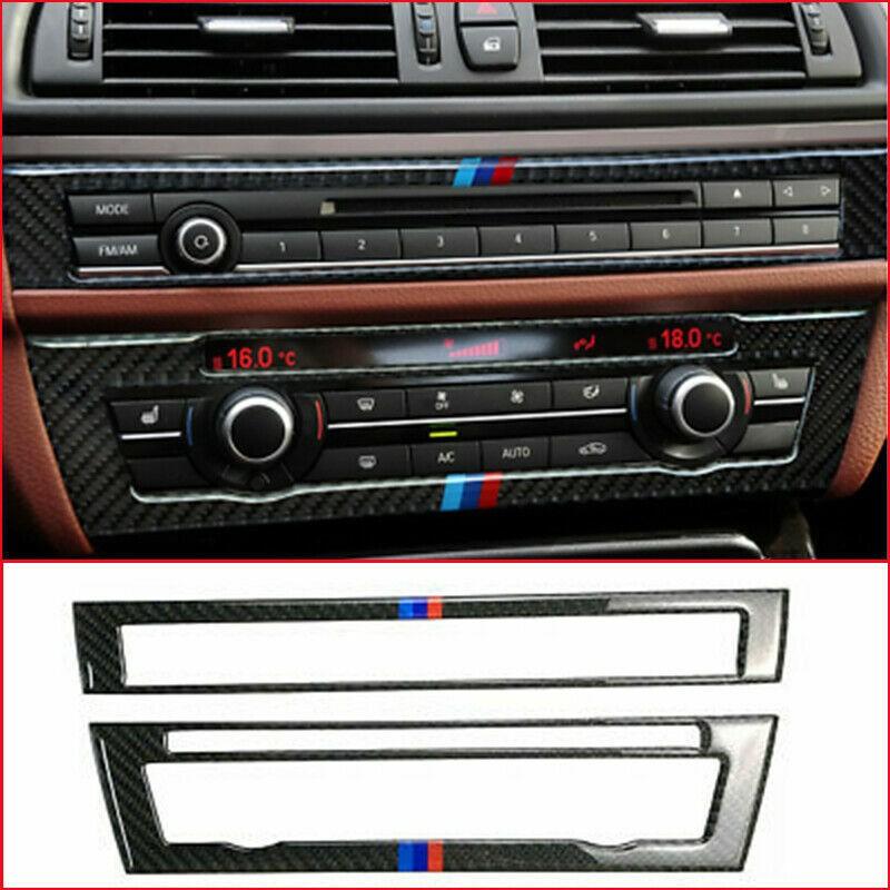 For BMW 5 Series F10 F11 5ZK2 Carbon Fiber Radio CD Panel Dashboard Cover Trim