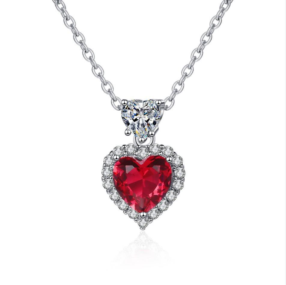 New Fashion 925 Sterling Silver Jewelry Round Zircon Pendants Necklaces Women Fine Semi Rhinestone Circle Clavicle Chain Choker