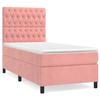 VidaXL Divan Bed with Mattress Pink 90x200 Cm Velvet - Model 3143186