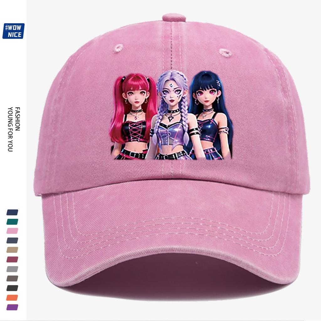 D Flat pc KPOP Group Flat Print Baseball Cap Trendy Idol Pattern SlimFit Suitable for Daily Commute Parties Street Fa