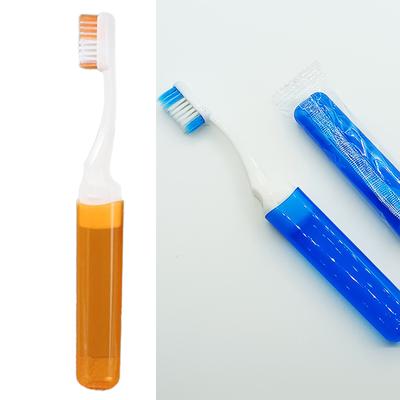 Kompakte faltbare Reisezahnbürste Leichte und tragbare Zahnbürsten zum einfachen Mitnehmen in transparenten Farben