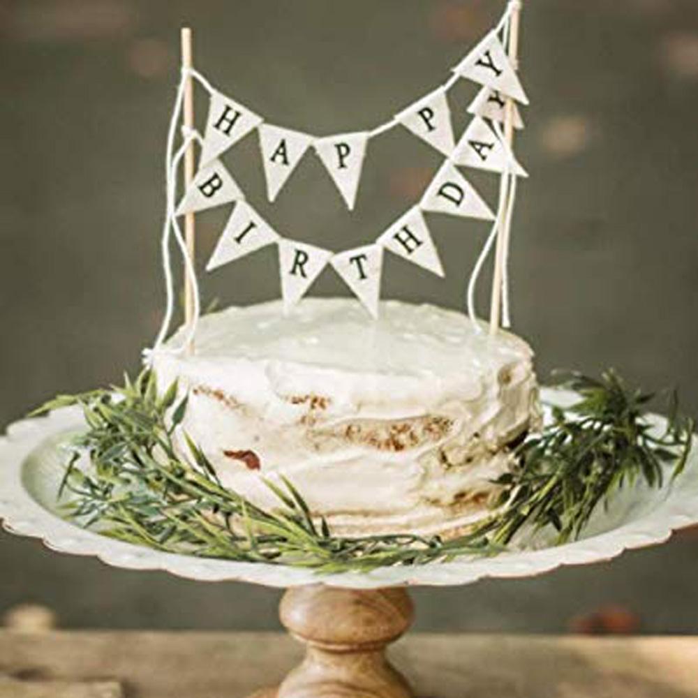 Cupcake Cake Flag Bunting Pennant Happy Birthday Banner Party Supplies Cake Decoration Cake Topper
