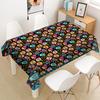 Halloween Mexico Day of The Dead Sugar Skull Flower Fabric Tablecloth Table Decor Waterproof Tablecloth for Table Party Supplies