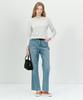 BASIC HOUSE Women'S Regular Fit Crew Neck Long Sleeve Tee Light Grey Lzts3215