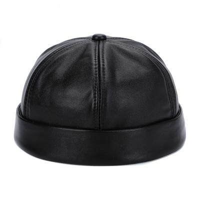 Vintage Beanie Hats Men Women Spring Autumn Landlord Hat Streetwear Hip Hop Brimless Hat Sheepskin Docker Cap