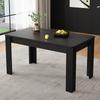 Dining Table Wood, Rectangular Dining Room Tables, Modern Kitchen Table for Living Room and Dining Room, 116L X 65W X 75H Cm, Black
