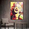 Poster Artistici su Tela in Bianco e Nero di Marilyn Monroe Stampe Murali per Decorazione Soggiorno Camera da Letto