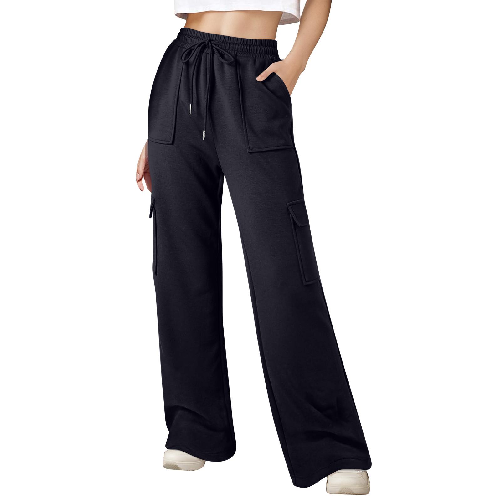 

Жіночий робочий одяг Спортивні штани Повсякденні вільні флісові штани з високою талією Жіночі спортивні штани Повсякденні штани Штани для йоги Домашній одяг XXL Темно-синій