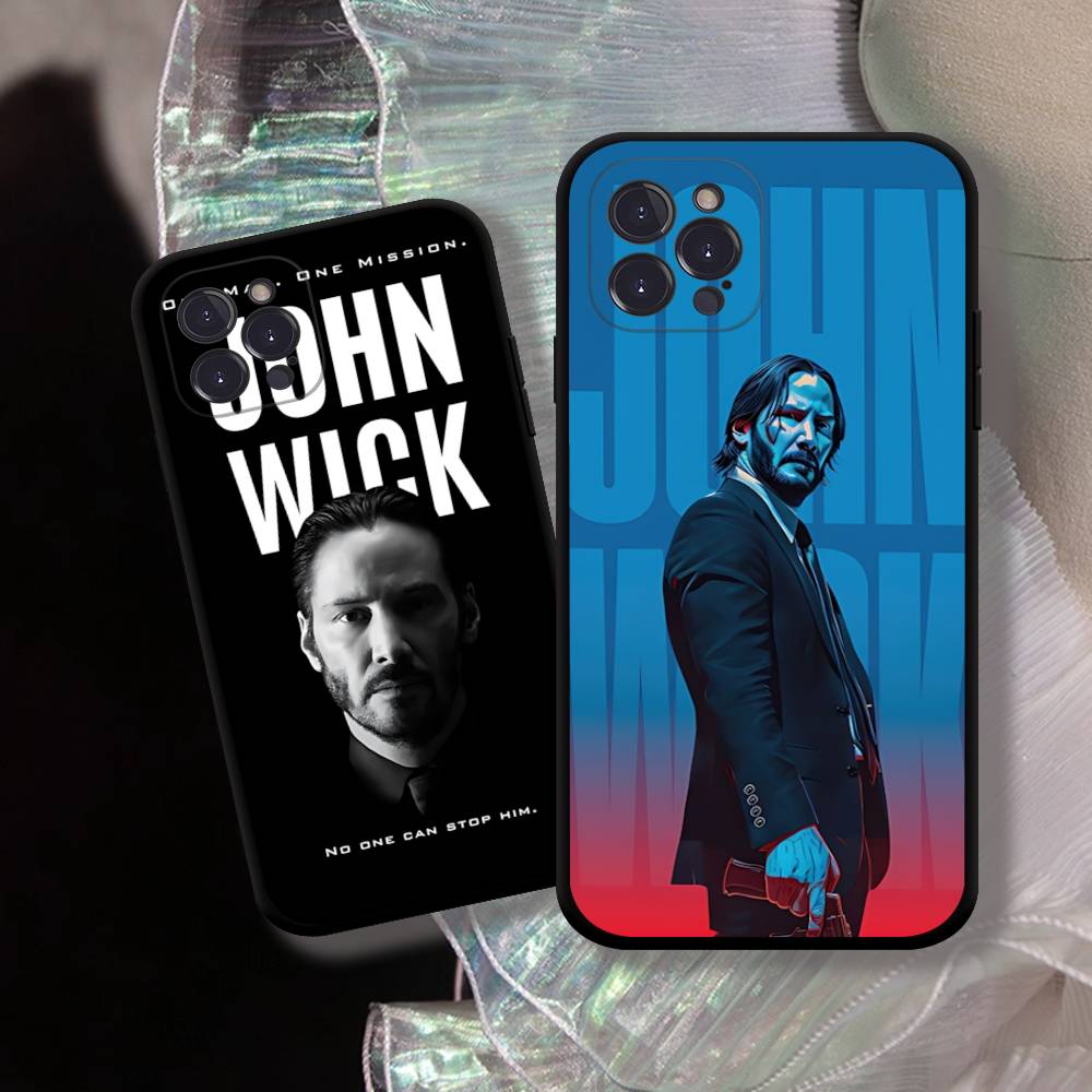 1pc Classic J-john Movie W-wick Phone Case For Iphone 17 Air 16 15 14 13 12 11 Pro Max 16 15 14 Plus TPU Soft Case