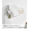 Yamazaki Tower Magnetic Paper Towel Dispenser with Tray, White, Approx. W26 x D13.7 x H13.6cm (Approx. H26.3cm with lid open), Tower Paper Towel Case/
