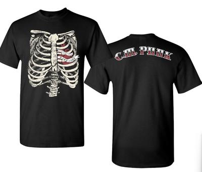 WWE CM Punk Gabbia Toracica Maglietta Straight Edge Hardcore Ristampa Maglietta Nera