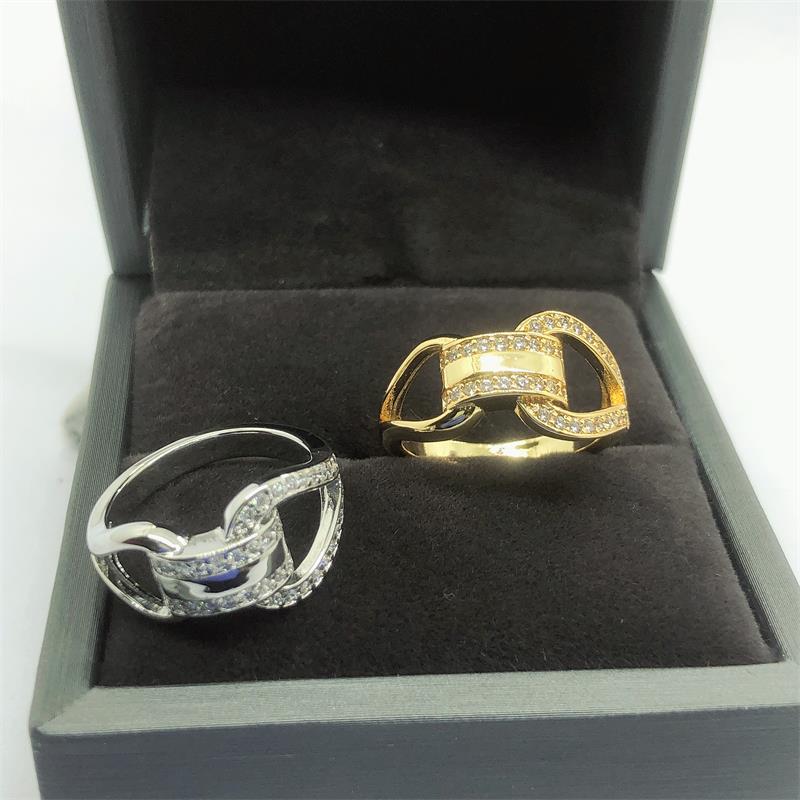 

Vintage Horseshoe Design Bridal Ring - 2025 Spring Collection Y0027#White (Size 10)