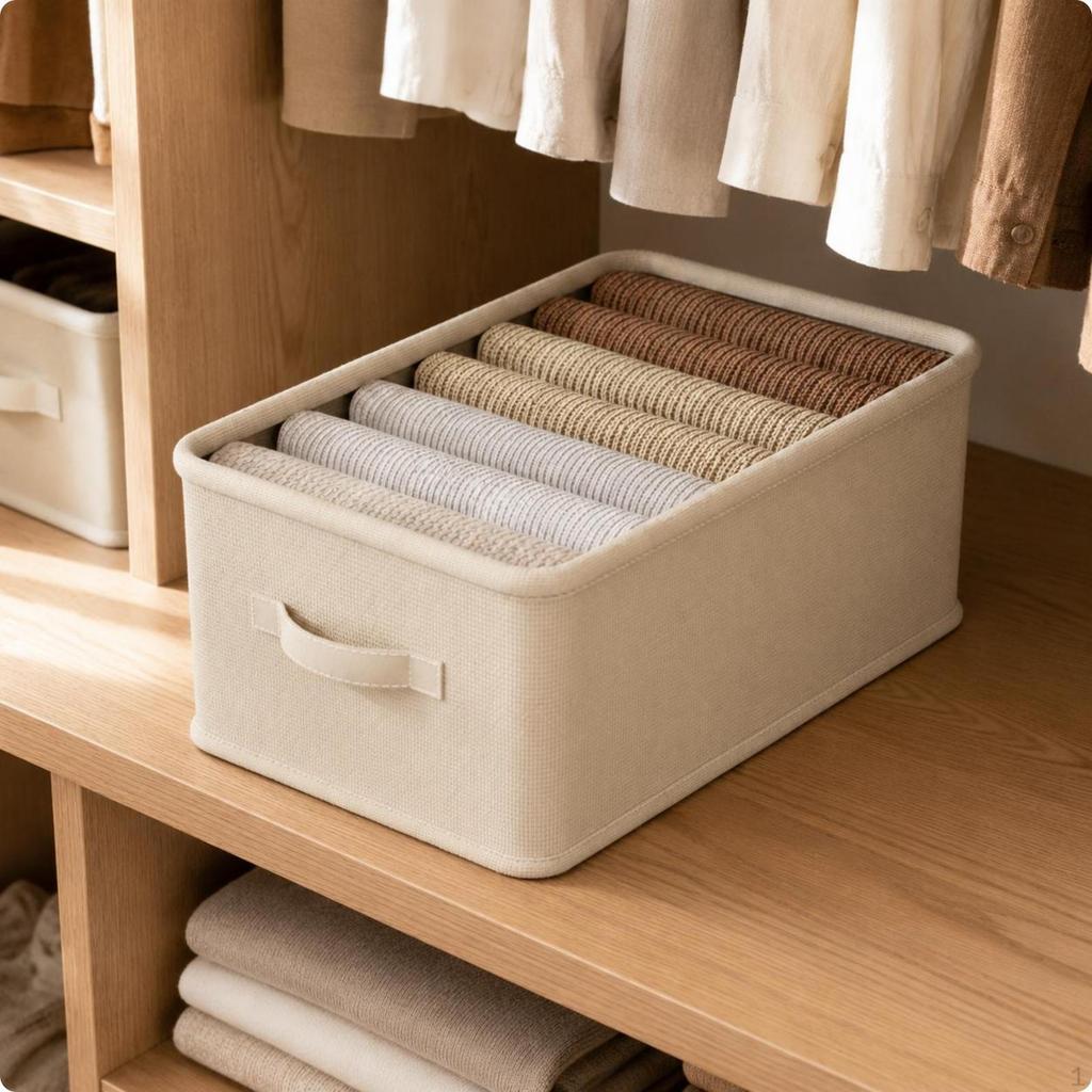 Compartment Storage Box Easy To Sort Wardrobe Clothes Organizer Space Saving Bin