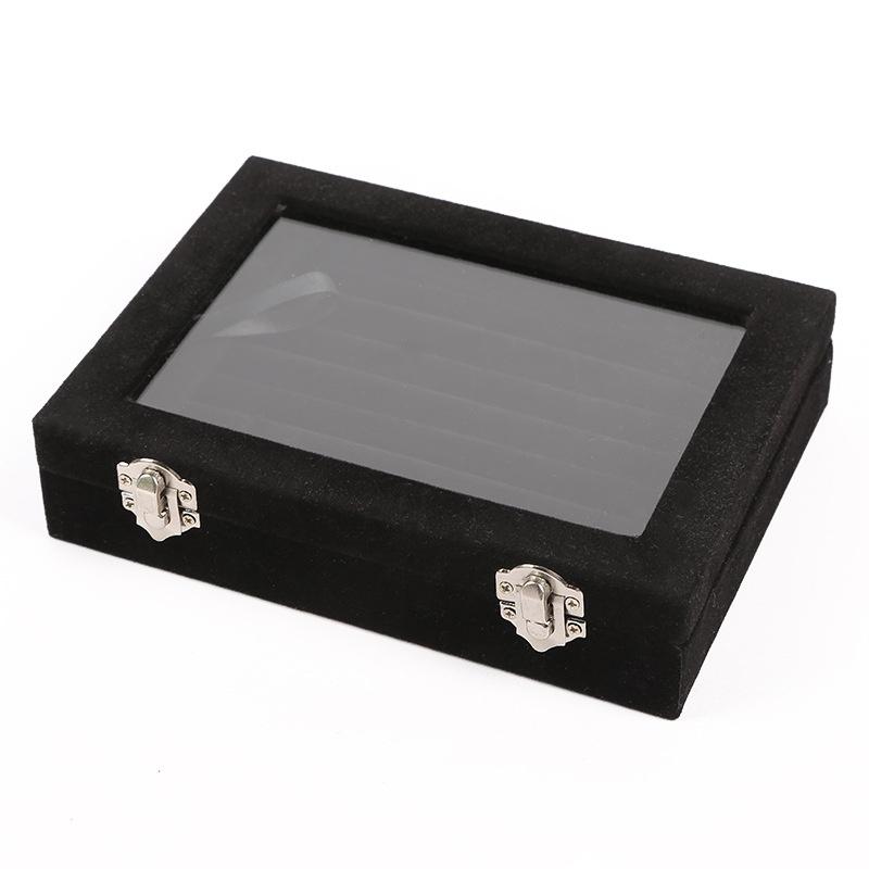 Portable Jewelry Storage Box Earring Ring Necklace Container Jewelry Display Case