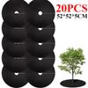 10PCS Non-Woven Tree Mulch Ring Degradable Tree Protector Mat Reusable Tree Weed Barrier for Weed Control Root Protectio