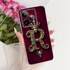 For Realme GT 7 7T Case RMX5061 RMX5085 Retro Initial Letters Crown Soft Silicone Cover For Realme GT 7 Pro RMX5010 GT7Pro Shell
