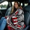 1pc Red Retro Elephant American Football Portable Blanket-Lightweight Home Furnishings Bedding Blanket Suitable for Travel Camping Living Ro
