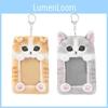 Adorable Plush Cat Keychain With Cute Cat Id Holder And Soft Short Plush