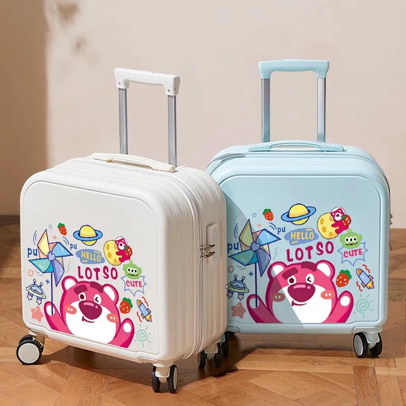 Children's Cartoon Carry-on Suitcase for Boys & Girls, Small Trolley with Password Lock