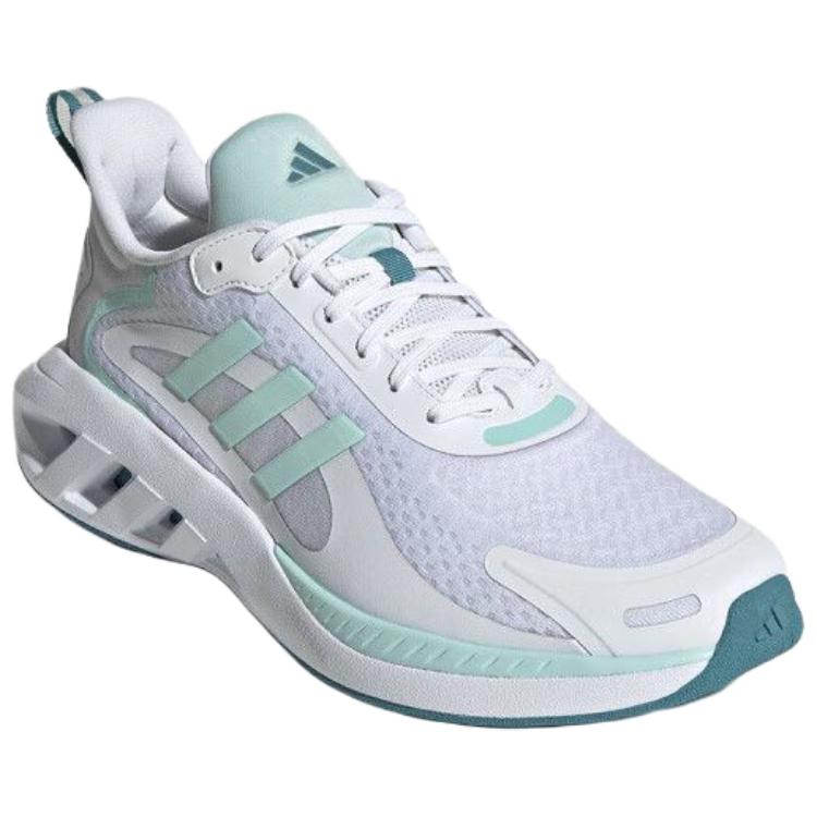 Adidas All Day Power Versatile Comfortable Fabric Shock Absorption Durable Breathable Low-Top Running Shoes Unisex Running Shoes White Green JQ2234