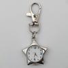 Star Pocket Watch Clock Keychain Zinc Alloy Trinkets Bag Charms Original Design Creative Pendant