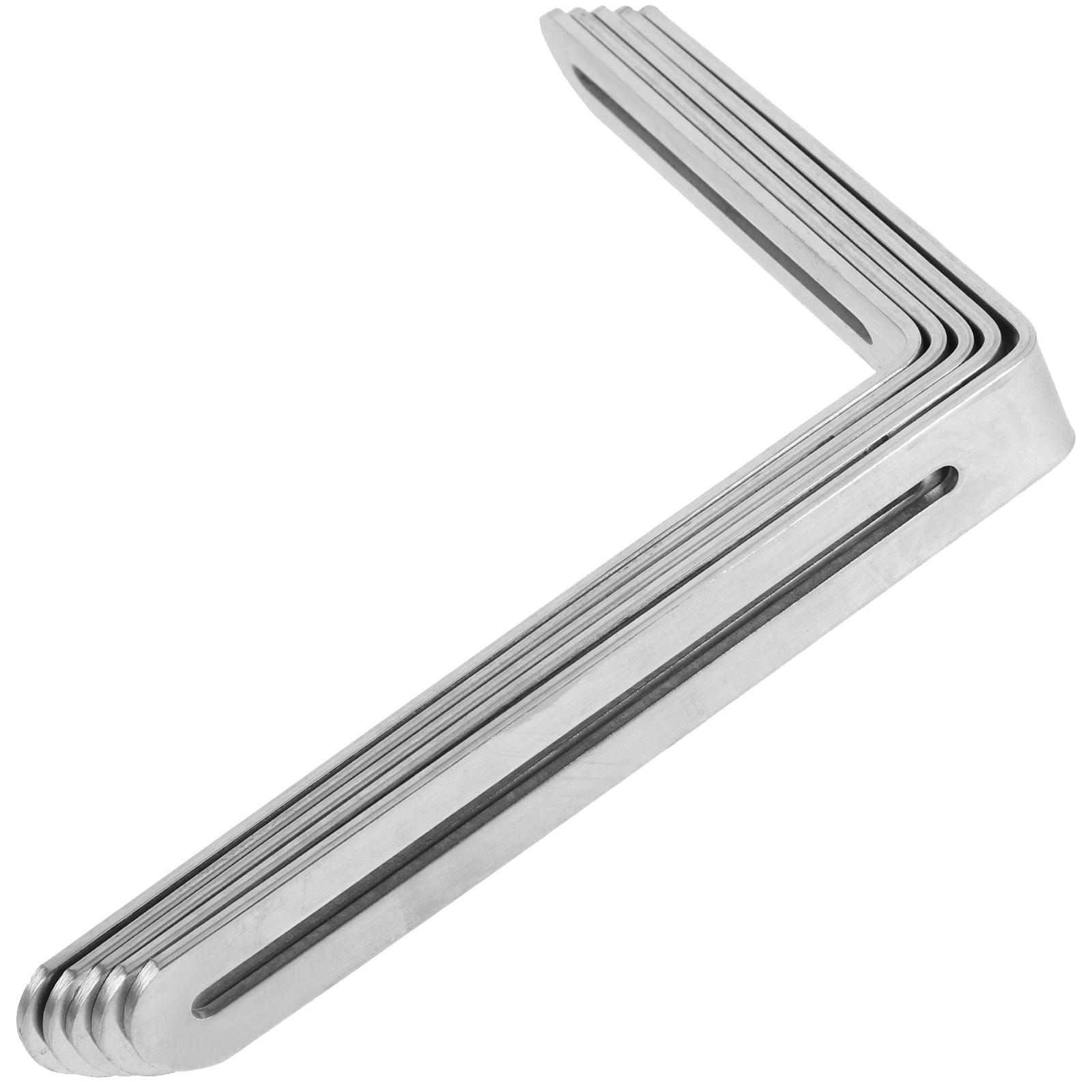 

5Pcs Furniture Corner Braces Stainless Steel Slotted Angle Brackets Adjustable L Shape Brackets for Shelves Supports other