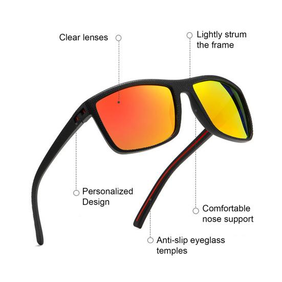 Golf Sunglasses Men Polarized Golf Glasses UV Protection Anti-Glare Sports Sunglasses for Golfing Cycling And Outdoor Activities