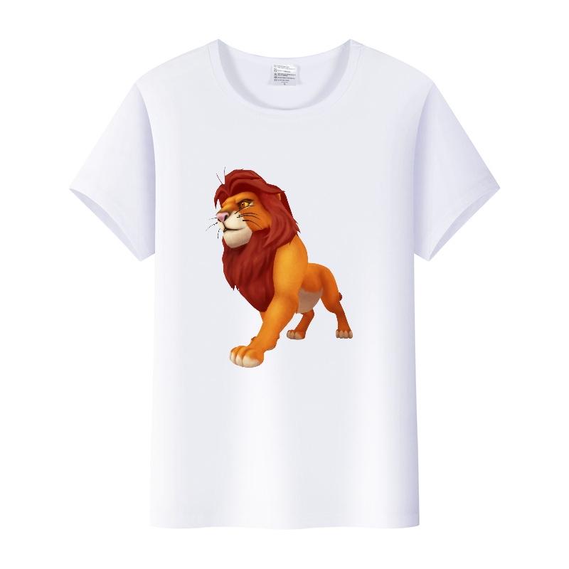 Disney Cartoon The Lion King Simba Tops Women Oversized T-shirts Blouses Ladies Tees Summer Short Sleeve Tshirt Y2K Clothes Gift S