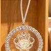 Rhinestone Vedhæng Sol Halvmåne Blomst Design Zinklegering Glitrende Bilinteriør Charme med Snor Auto Hængende Pynt