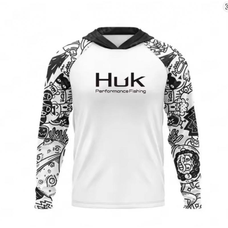 HUK Men's Performance Fishing Hoodie UV Protection Breathable Long Sleeve Shirt