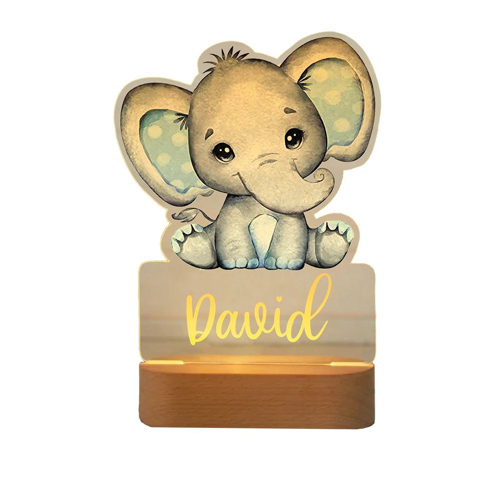DIY Creative Cute Animal Acrylic Night Light for Children's Bedroom or Birthday Gift