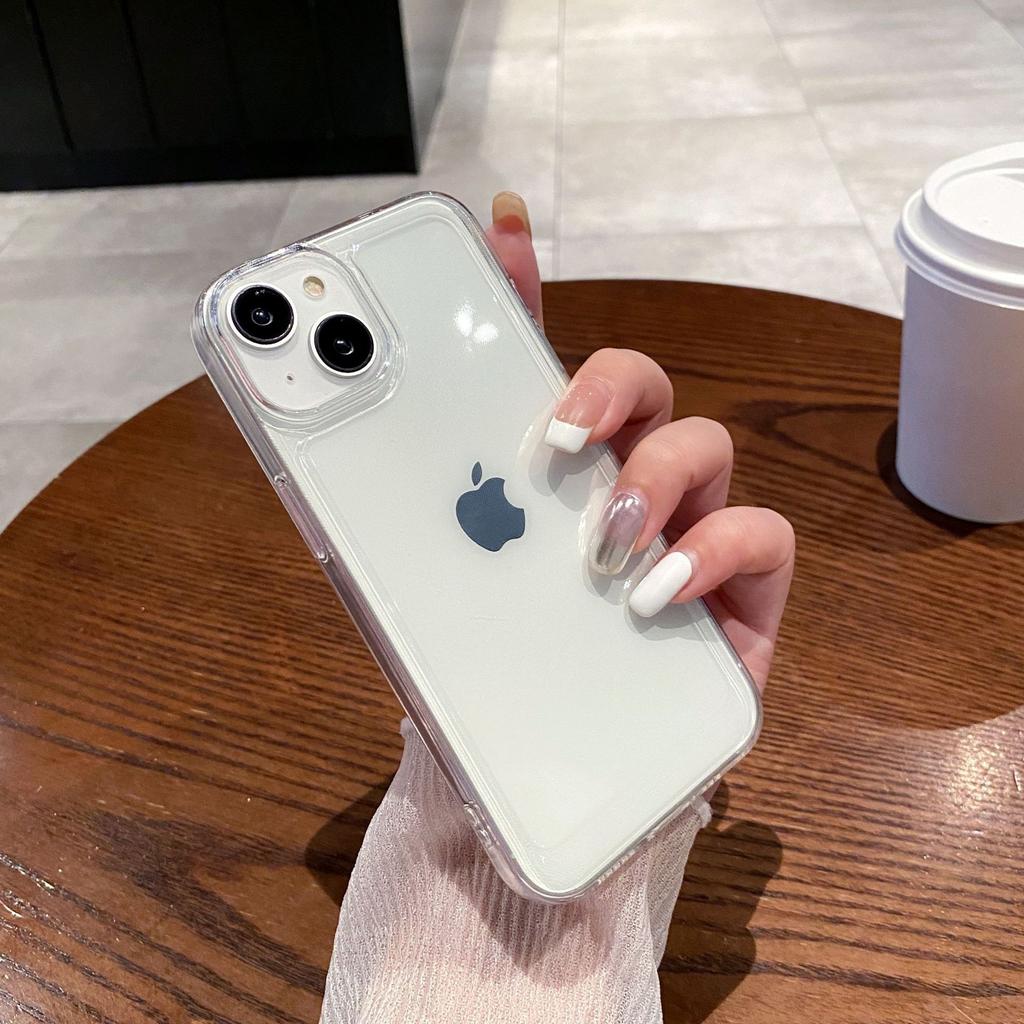 Transparent Hollow Case Suitable for Iphone16promax Phone Case  Apple 15 Drop Protection Case  Tpu Full Package 14