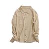 Women's 2023 Light Luxury Loose Knit Wool Polo Cardigan with Lapel Collar