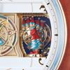 Seiko Clock Wall Clock Karakuri Clock Radio Clock Analog Karakuri 6 Songs Melody Brown Marble Pattern RE559H