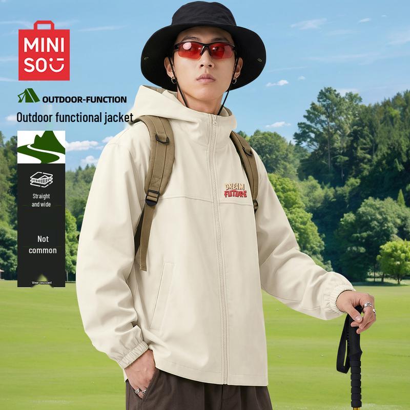 MINISO Men's Casual Techwear Work Jacket