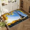The Eiffel Tower Floor Mat Soft Thickened Absorbent Non-Slip Bedroom Living Room Door Mat Home Decor Flannel Rugs